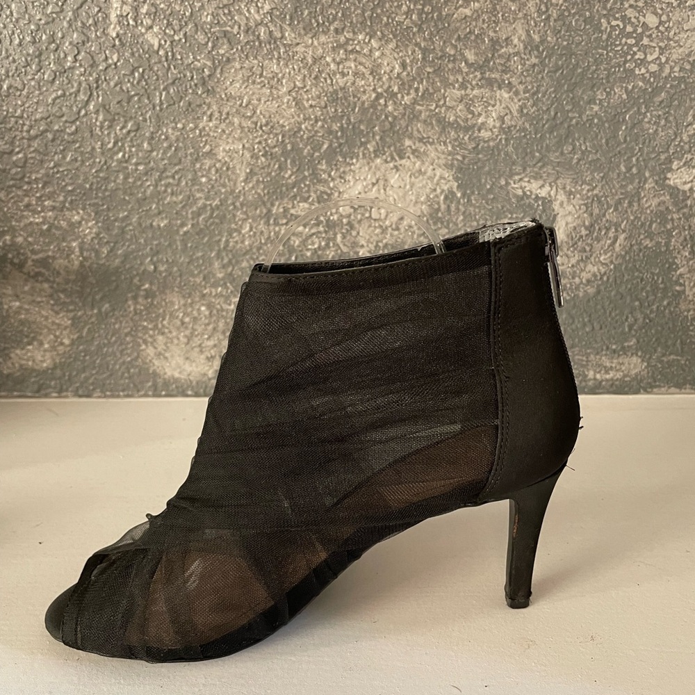 J Renee Peep Toe Black Booties